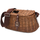 Fischerkorb , Pilzkorb , Weidenkorb mit Umhängegurt, Fliegenfischerkorb , Pilzesammlerkorb